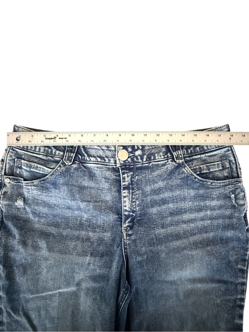 Democracy Ab”solution” Cropped Raw Hem Stretch Jeans Women’s Size 18W - Picture 10 of 13